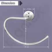 Plantex 304 Grade Stainless Steel Round Towel Ring for washbasin/Napkin Hanger for Bathroom/Hand Towel Holder/Bathroom Accessories - Daizy (Chrome)
