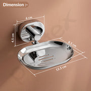 Plantex J4 Stainless Steel Wall Mounted Soap Holder for Bathroom/Soap Holder for Kitchen/Soap Stand for Bathroom/Bathroom Accessories (Chrome Finish) Onix