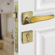 Plantex Main Door Lock/Mortise Lock for Doors - Robust Door Handle for Home with Brass Locks Body & Cylinder (PT-014, Brass Antique & Gold)