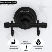 Plantex 304 Grade Stainless Steel Robe Hook/Cloth-Towel Hanger/Napkin Hanger/Bathroom Accessories - Skyllo (Black)