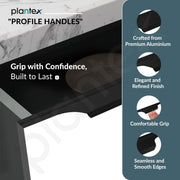 Plantex Profile Handle for Kitchen Cabinet/20 Inch Alluminium Drawer Profile Handle/Wardrobe Pull Handle for Home/Office/Hotel - Pack of 1 (Black)