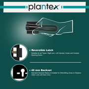 Plantex Premium Door Lock with 3 Years of Warranty/Main Door Lock for Home/Mortise Lock for Door - Main Door Lock Set (593 - Black)