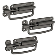 Plantex Door Stopper/5 Inch Baby Latch Kadi/Door Latch for Bathroom/Door Lock for Home/Office Doors - Pack of 3 (Satin Black)