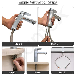 Plantex Single Lever Basin Mixer/Hot and Cold Water Mixer for Kitchen and Bathroom Accessories (Chrome)