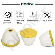 Plantex Knobs for Drawer/Drawer Knobs/Knobs for Cabinets/Pull-Push Knobs for Kitchen/Bedroom Drawer - Pack of 1 (Gold & White)