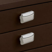 Plantex Drawer Kadi/3 Inch Chest Handle for Drawer/Rectangular Cabinet Kadi/Pull-Push Kadi for Home/Office Drawer - Pack of 2 (DTK-295, Satin White & Chrome)
