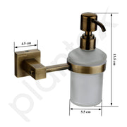 Plantex 304 Grade Stainless Steel Hand Wash Holder for Wash Basin Liquid Soap Dispenser/Bathroom Accessories - Splash (Antique)