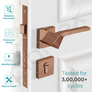 Plantex Main Door Lock/Mortise Lock for Door with 3 Years of Warranty - Robust Door Lock for Home with Brass Lock Body & Cylinder(7120 - PVD Choco)