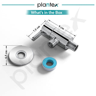 Plantex Pure Brass Single Lever Angle Cock for Bathroom/Wash Basin/Single Way Cock with Teflon Tap for Kitchen/Kitchen and Bathroom Accessories (ORE-1404, Chrome)