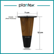 Plantex Heavy Duty Stainless Steel 4 inch Sofa Leg/Bed Furniture Leg Pair for Home/Furniture Sofa Legs for Table/Sofa Support Legs/Sofa Furniture Leg (Black) Set of 10 Pcs