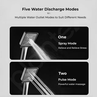Plantex ABS Hand Shower for Bathroom/Handheld Shower Without Hose Pipe for Home/Hotel (643-Black)