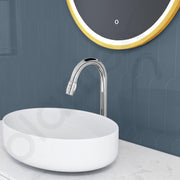 Plantex Pure Brass Mouth Flow Swan Neck Pillar Cock Water Tap with Teflon Tape/Tabletop Basin Tap with 7 Year Warranty (MAG-1204-Chrome)