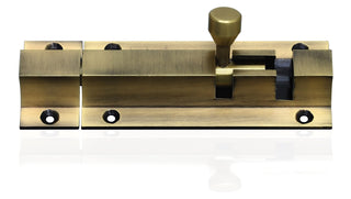 Plantex Stainless Steel Tower Bolt/Tower Bolt for Home,Offices Doors and Windows/Tower Bolt for Main Door/Door Latch/Kundi/Chitakini/Door Latch for Windows - Pack of 2 (Brass Finish, 4 inch)