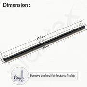 Plantex Cabinet Handle/600mm Handle for Cabinet/Drawer/Kitchen Handle/Door Pull-Push Handle for Home/Office - Pack of 1 (Black)