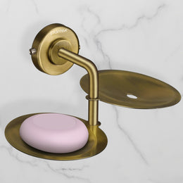 Plantex 304 Grade Stainless Steel Double Soap Holder/Soap Stand/Soap Dish for Bathroom and Wash Basin/Bathroom Accessories - Daizy (Antique)
