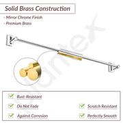 Plantex Pure Brass Towel Rod for Bathroom/Towel Holder/Cloth Hanger for Bathroom/Bathroom Accessories - 24 Inch (Chrome Finish) Superb