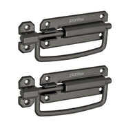 Plantex Door Stopper/5 Inch Baby Latch Kadi/Door Latch for Bathroom/Door Lock for Home/Office Doors - Pack of 2 (Satin Black)