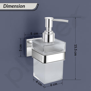 Plantex Heavy-Duty Stainless Steel Liquid Soap Dispenser/Hand Wash Dispenser/Shampoo Dispenser/Bathroom Accessories -Aqua (Chrome)