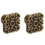 Plantex Knobs for Drawer/Square Drawer Knobs/Knobs for Cabinets/Pull-Push Knobs for Kitchen/Bedroom Drawer - Pack of 2 (DTK-299, Brass Antique)