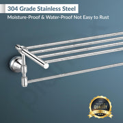 Plantex 304 Grade Stainless Steel Towel Rack for Bathroom/Towel Stand/Hanger/Bathroom Accessories - Niko (24 Inch-Chrome)