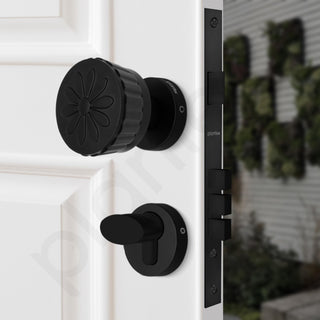 Plantex Heavy Duty Door Lock/Main Door Mortise Lock Handle/Handle Set for Home/Office/Door Accessories (Black)