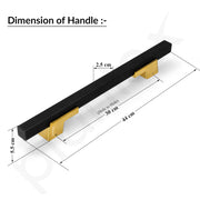 Plantex Door Handle/17 Inch Main Door Handle/Handle for Wooden Door/Pull-Push Door Handle/Door Accessories (Pack of 1, Black, Gold)