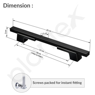 Plantex Cabinet Handle/160mm Handle for Cabinet/Door Pull-Push Handle for Home/Office/Hotel - Pack of 1 (Black)