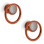 Plantex Drawer Knobs/Ring Drawer Kadi/Pull-Push Knobs for Kitchen/Bedroom Drawer - Pack of 2 (Rose Gold & Satin Black)