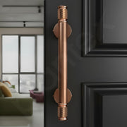 Plantex Main Door Handle/Pull & Push Handles for All Doors of House, Office, Hotels/300mm Wooden & Glass Door Handle - Pack of 1 (Rose Gold)