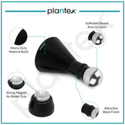 Plantex Door Stopper for Home/High Grade Stainless Steel Door Catcher/5 Inch Door Magnet Stopper/360 Degree Angle Door Magnet for Home/Office/Hotel - (Black)