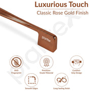Plantex Cabinet Handle/224mm Handle for Wardrobe/Kitchen Handle/Pull-Push Handle for Home/Office - Pack of 2 (Rose Gold)