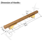 Plantex 17 Inch Main Door Handle for Wooden Doors - Pull-Push Handle Accessories (Pack of 1, Gold)