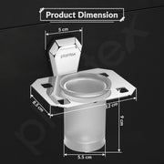 Plantex Tumbler Holder for Bathroom/304 Grade Stainless Steel Toothbrush Holder/Toothpaste/Razor Holder/Bathroom Accessories - Pack of 1 (PM-2406, Chrome)