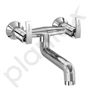 Plantex Pure Brass Non Telephonic Wall Mixer with Water Saving Nozzle/Hot and Cold Water Tap with Brass Wall Flange and Teflon Tape-7 Year Warranty (COL-1016-Chrome)