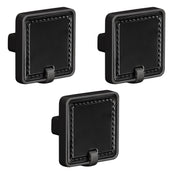 Plantex Knobs for Drawers/Drawer Knobs/Square Knob for Cabinets/Pull-Push Knob for Kitchen/Bedroom/Drawer - Pack of 3 (DC-Black & Z-Black)