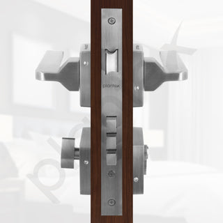 Plantex Premium Door Lock/Main Door Lock for Home/Mortise Lock Set with 3 Years of Warranty (605-Satin & Chrome)