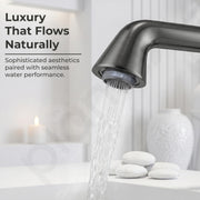 Plantex Brass Wash Basin Mixer Tap/Hot & Cold Basin Mixer Faucet/Deck Mount Pillar Spout for Bathroom Sink - Pack of 1 (APS-4600, Gun Metal)
