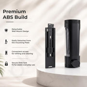 Plantex Liquid Soap Dispenser for Bathroom/ABS Plastic Refillable Soap Handwash Dispenser for Shampoo & Body Lotion - Ideal for Hotels/Hospitals/Restaurants/Offices - (Black)