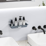 Plantex ABS Plastic Self Adhesive Bathroom Shelf/Adhesive Shelf for Kitchen/Multipurpose Stainless Steel Wire Shelf/Bathroom Organiser (Silver & Grey)