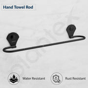 Plantex 24 Inch Self-Adhesive Stainless Steel Towel Hanger/Bathroom Towel Holder for Wall Without Drill/Towel Hanger Stand/Bathroom Accessories - (Royal, Black)