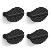 Plantex Knobs for Drawers/Drawer Knobs/Round Knob for Cabinets/Pull-Push Knob for Kitchen/Bedroom Drawer - Pack of 4 (Black)