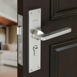 Plantex Stainless Steel Door Lock Handle Set/6-Lever Lock Mechanism with 3 Years of Warranty/Mortise Lock with 3 Keys, Brass Lock Body & Cylinder - (Matt)