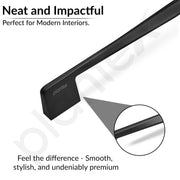 Plantex Cabinet Handle/224mm Handle for Wardrobe/Kitchen Handle/Pull-Push Handle for Home/Office - Pack of 1 (Black)