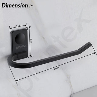 Plantex Metro Platinum Stainless Steel Napkin Ring/Towel Ring/Napkin Holder/Bathroom Accessories - Pack of 1 (Black)