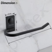 Plantex Metro Platinum Stainless Steel Napkin Ring/Towel Ring/Napkin Holder/Bathroom Accessories - Pack of 1 (Black)