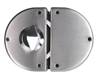 Plantex Stainless Steel Glass Door Lock - No Drilling/Lock for Main Door/Door Thickness 10 mm to 12 mm/3 Ultra Keys Out Side & Knob/Cabin Balcony Door for Office & Home - Pack of 1 (Matt)