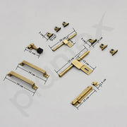 Plantex Stainless Steel Door Kit for Single Door/Door Hardware/Door Accessories (10 inch Al-Drop,8 inch Latch, 8 inch 2 Handles,7 inch Tower Bolt and 4 inch Door Stopper) - (DK-06-Brass Antique)