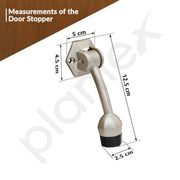 Plantex Door Stopper for Main Door/5-Inch Stopper with Rubber Grip/Stoppers for Wooden Door/Stops for Door â€“ Pack of 3 (Satin)