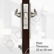 Plantex Heavy Duty Door Lock ÃƒÂ¢Ã¢â€šÂ¬Ã¢â‚¬Å“ Bathroom Door Lock/Mortise 8inch Keyless Plate Handle Set for Home/Bathroom/Store Room/Balcony/Office with Baby Latch (8106, Matt)
