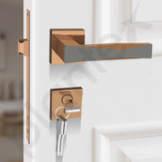 Plantex Premium Door Lock with 3 Years of Warranty/Main Door Lock for Home/Mortise Lock for Door - Main Door Lock Set (7085 PVD Choco & Satin Black Matt)